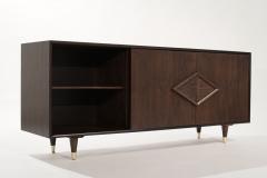 Mid Century Modern Dark Walnut Credenza C 1950s - 2705019