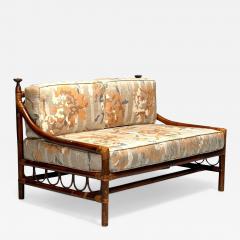 Mid Century Modern Daybed or Sofa Bamboo Cane Wood 20th C  - 3891202