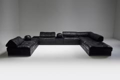 Mid Century Modern De Sede Modular and Sectional Patchwork Sofa in Black Leather - 2038958