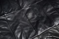 Mid Century Modern De Sede Modular and Sectional Patchwork Sofa in Black Leather - 2038967