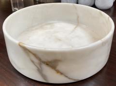 Mid Century Modern Decorative Italian Carrara Marble Fruit Bowl 1960s - 1554799
