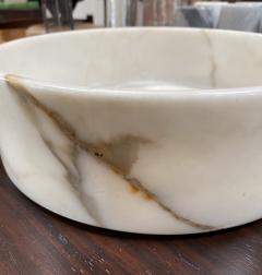 Mid Century Modern Decorative Italian Carrara Marble Fruit Bowl 1960s - 1554801