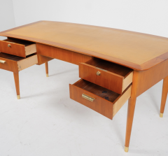 Mid Century Modern Desk with Leather Top Italy 1940s - 3738188