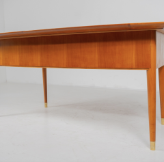 Mid Century Modern Desk with Leather Top Italy 1940s - 3738190