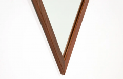 Mid Century Modern Diamond Style Rosewood Mirror - 2616269