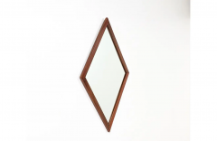 Mid Century Modern Diamond Style Rosewood Mirror - 2616270