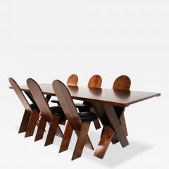 Mid Century Modern Dining Set by Marco Zanuzo for Poggi Italy 1970s - 4057290