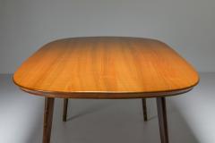 Mid Century Modern Dining Table in Weng and Cherry 1960s - 1585547