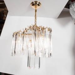 Mid Century Modern Draped Design Chandelier with 24 Karat Gold Plated Fittings - 1460928