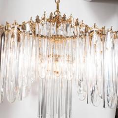 Mid Century Modern Draped Design Chandelier with 24 Karat Gold Plated Fittings - 1460931