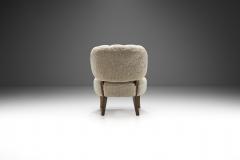 Mid Century Modern Easy Chair in Sheepskin Europe ca 1950s - 2742164