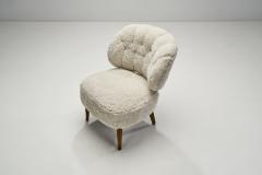 Mid Century Modern Easy Chair in Sheepskin Europe ca 1950s - 2742173