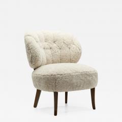 Mid Century Modern Easy Chair in Sheepskin Europe ca 1950s - 2747571