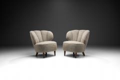 Mid Century Modern Easy Chairs with Lacquered Wood Legs Scandinavia 1950s - 2871705