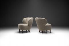 Mid Century Modern Easy Chairs with Lacquered Wood Legs Scandinavia 1950s - 2871708