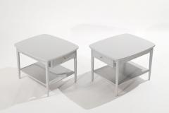 Mid Century Modern End Tables in Grey Lacquer - 2666757