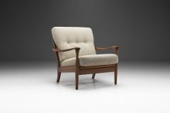 Mid Century Modern European Armchair with Slat Back Europe ca 1950s - 2626952