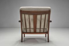 Mid Century Modern European Armchair with Slat Back Europe ca 1950s - 2626960