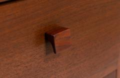 Mid Century Modern Executive Walnut Desk with Floating Top - 3122460