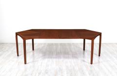Mid Century Modern Expanding Hexagonal Walnut Dining Table - 3231990