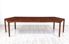 Mid Century Modern Expanding Hexagonal Walnut Dining Table - 3231991