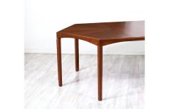 Mid Century Modern Expanding Hexagonal Walnut Dining Table - 3231993