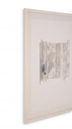 Mid Century Modern Experimental Abstract Lithograph in Neutral Tones 1960s - 4603499