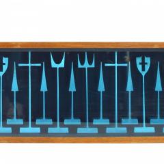 Mid Century Modern Extruded Aluminum Chess Set - 4195221