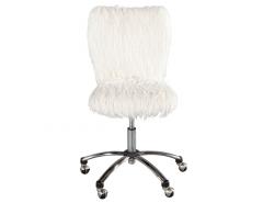 Mid Century Modern Faux Fur Office Desk Chair - 2536541