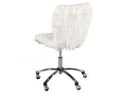 Mid Century Modern Faux Fur Office Desk Chair - 2536543