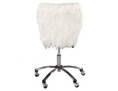 Mid Century Modern Faux Fur Office Desk Chair - 2536544