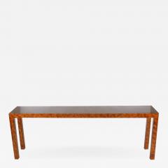 Mid Century Modern Faux Tortoise Shell Parsons Hallway Table or Console Table - 2012894