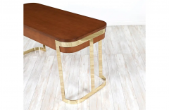 Mid Century Modern Floating Top Desk with Brass Accent - 2661494