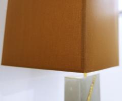 Mid Century Modern Floor Lamp in Brushed Chrome Agate - 2565833