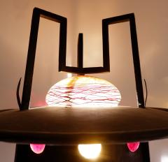 Mid Century Modern Floor Lamp in Metal Glass - 2631857