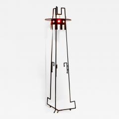 Mid Century Modern Floor Lamp in Metal Glass - 2638792
