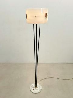 Mid Century Modern Floor Lamp in Plexiglass Marble - 2741684