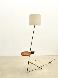 Mid Century Modern Floor Lamp with Basket Ashtray