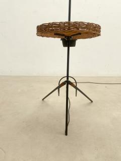 Mid Century Modern Floor Lamp with Basket Ashtray - 2735218