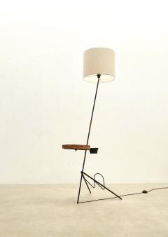 Mid Century Modern Floor Lamp with Basket Ashtray - 2735219