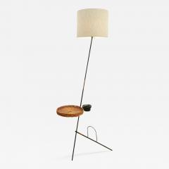 Mid Century Modern Floor Lamp with Basket Ashtray - 2740517