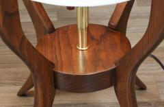 Mid Century Modern Floor Lamp with Sculpted Design by Roller Lamp Co  - 4366052