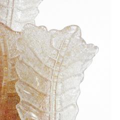 Mid Century Modern Floral Translucent Murano Glass Pair Of Italian Sconces - 4495352