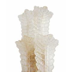 Mid Century Modern Floral Translucent Murano Glass Pair Of Italian Sconces - 4495353