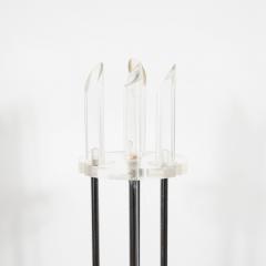 Mid Century Modern Four Piece Lucite and Chrome Fire Tool Set - 1579310