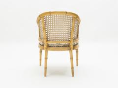 Mid Century Modern French Riviera Cane Bamboo Armchairs 1960s - 1824426