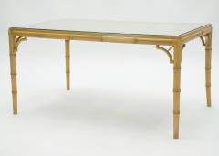 Mid Century Modern French Riviera Cane Bamboo coffee table 1960s - 1119856