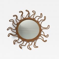 Mid Century Modern French rope mirror attributed to Adrien Andoux Frida Minet  - 3440083