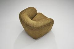 Mid Century Modern Fully Upholstered Lounge Chair and Ottoman Denmark 1950s - 2896386