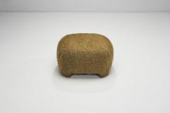 Mid Century Modern Fully Upholstered Lounge Chair and Ottoman Denmark 1950s - 2896390